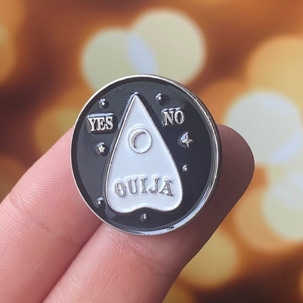 Ouija Board Round Enamel Pin/ Brooch Lapel